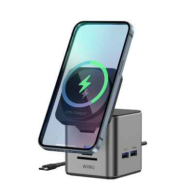 9in1 Magsafe PD Şarj Standı 100W Hub USB 3.0 SD/TF HDMI RJ45