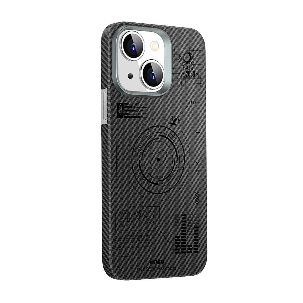 Apple iPhone 15 Plus Kılıf KJZ-017 Karbon Fiber 600D Explore Kevlar Kapak