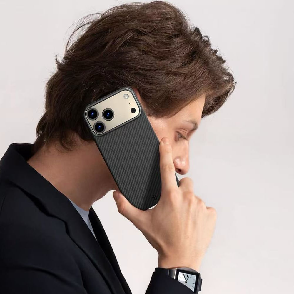 DCC-206 Magsafe Uyumlu Aramid Fiber Karbon iPhone 17 Pro Max Kılıf