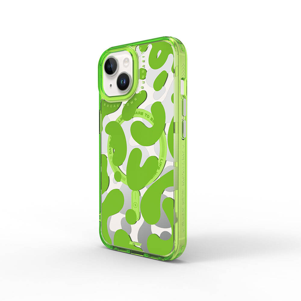 Fluorescent G Serisi Magsafe uyumlu Boya Desenli iPhone 15 Kılıf