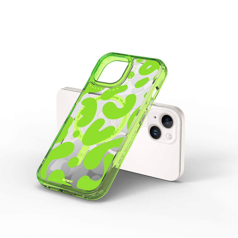 Fluorescent G Serisi Magsafe uyumlu Boya Desenli iPhone 15 Kılıf