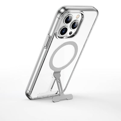 FYY-014 Magsafe Uyumlu Standlı Şeffaf iPhone 15 Pro Kılıf