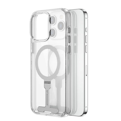 FYY-014 Magsafe Uyumlu Standlı Şeffaf iPhone 15 Pro Max Kılıf