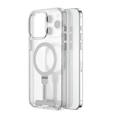 FYY-014 Magsafe Uyumlu Standlı Şeffaf iPhone 15 Pro Max Kılıf