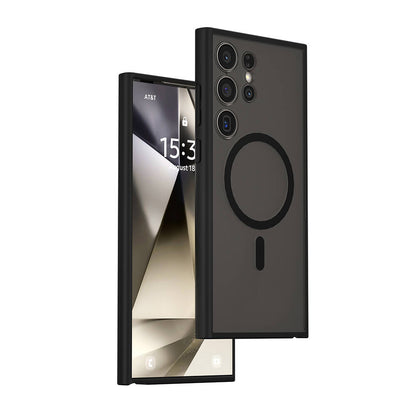 Galaxy S24 Ultra Kılıf FGG-024 M-safe Şarj Özellikli Lekelere Dayanıklı Kapak