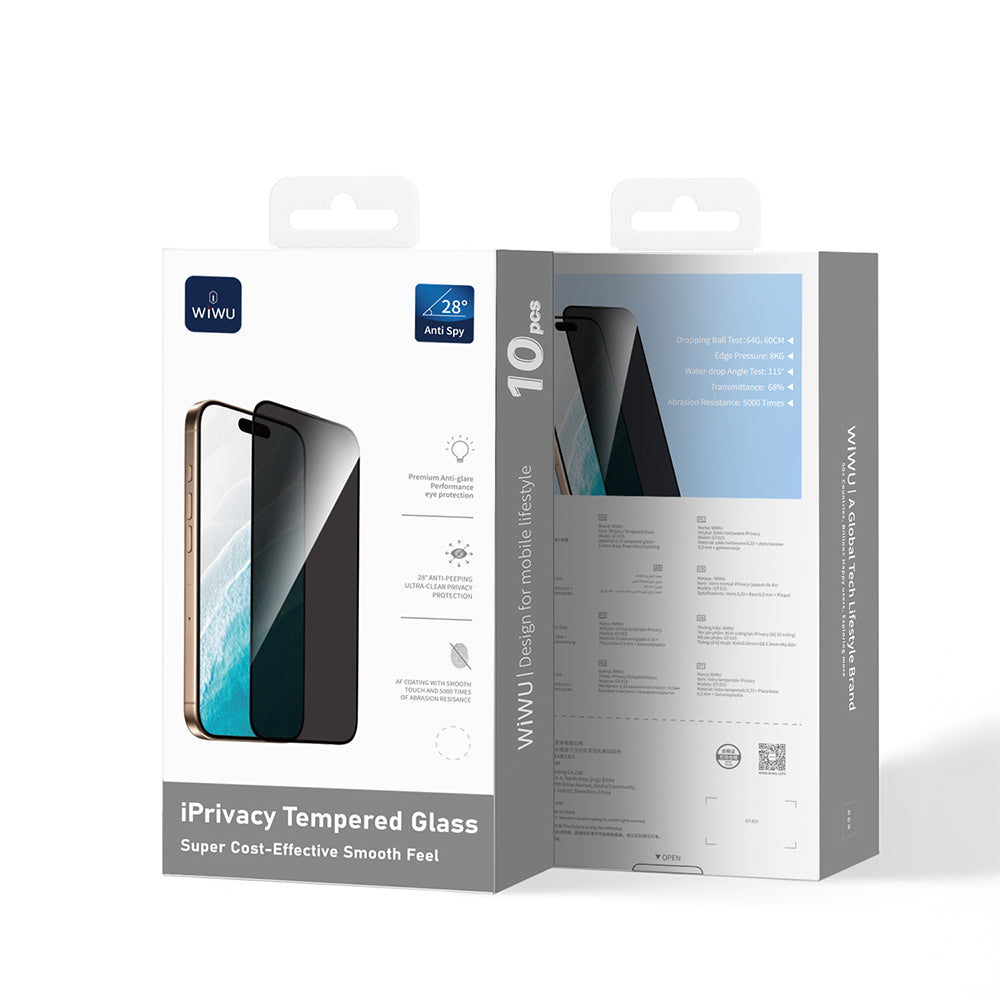 GT-015 iPhone 17 Pro Max Privacy Ekran Koruyucu 10'lu Paket