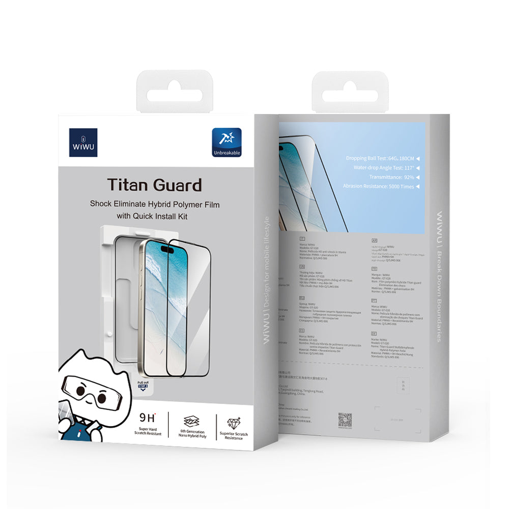 GT-020 Titan Guard iPhone 16 Kolay Uygulamalı Ekran Koruyucu