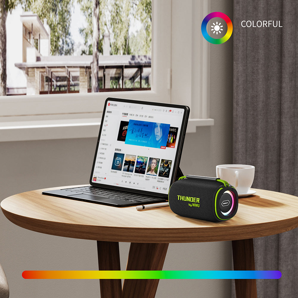 H5 Su Geçirmez RGB Işıklı TWS Bluetooth 15W Hoparlör