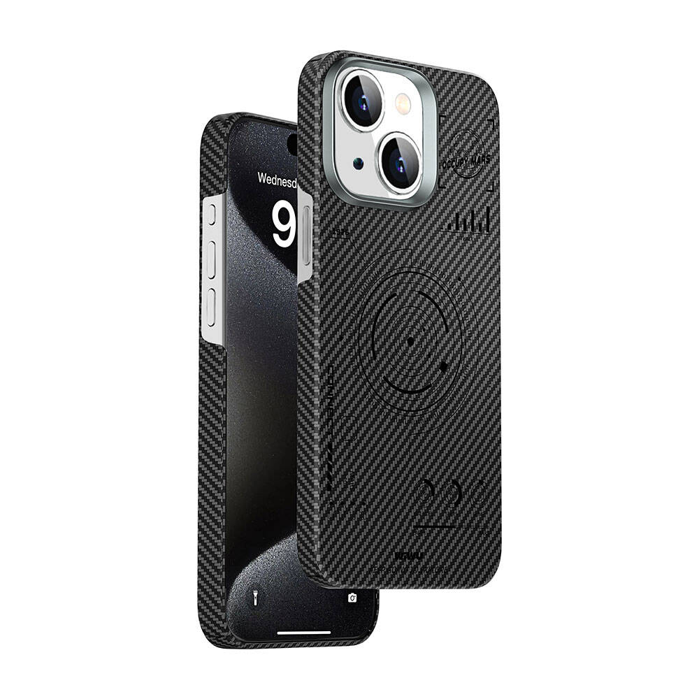 HHX-016 Karbon Fiber 600D Mars Kevlar iPhone 15 Plus Kılıf