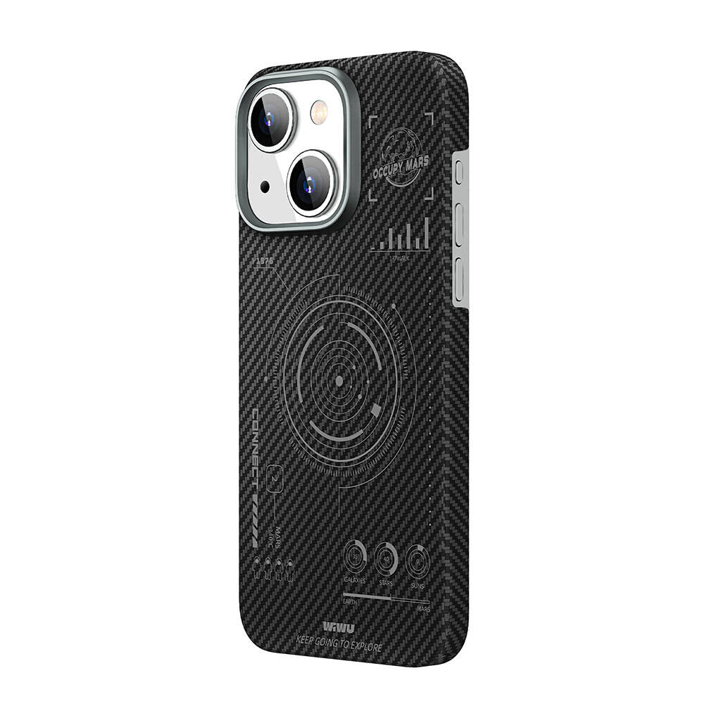 HHX-016 Karbon Fiber 600D Mars Kevlar iPhone 15 Plus Kılıf