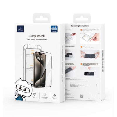 iPhone 12 Pro Max Wi-SQ008 Easy Install Temperli Cam Ekran Koruyucu