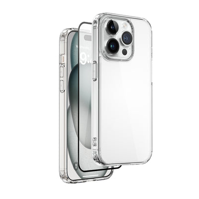 iPhone 15 Pro Wi-IP001 3'ü 1 Arada Kılıf Lens Ekran Koruyucu Koruma Seti