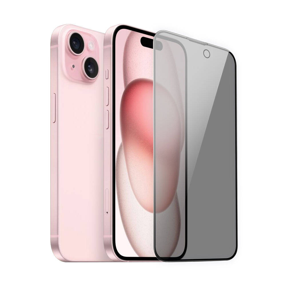 iPrivacy HD Anti-Peep iPhone 15 Plus Ekran Koruyucu