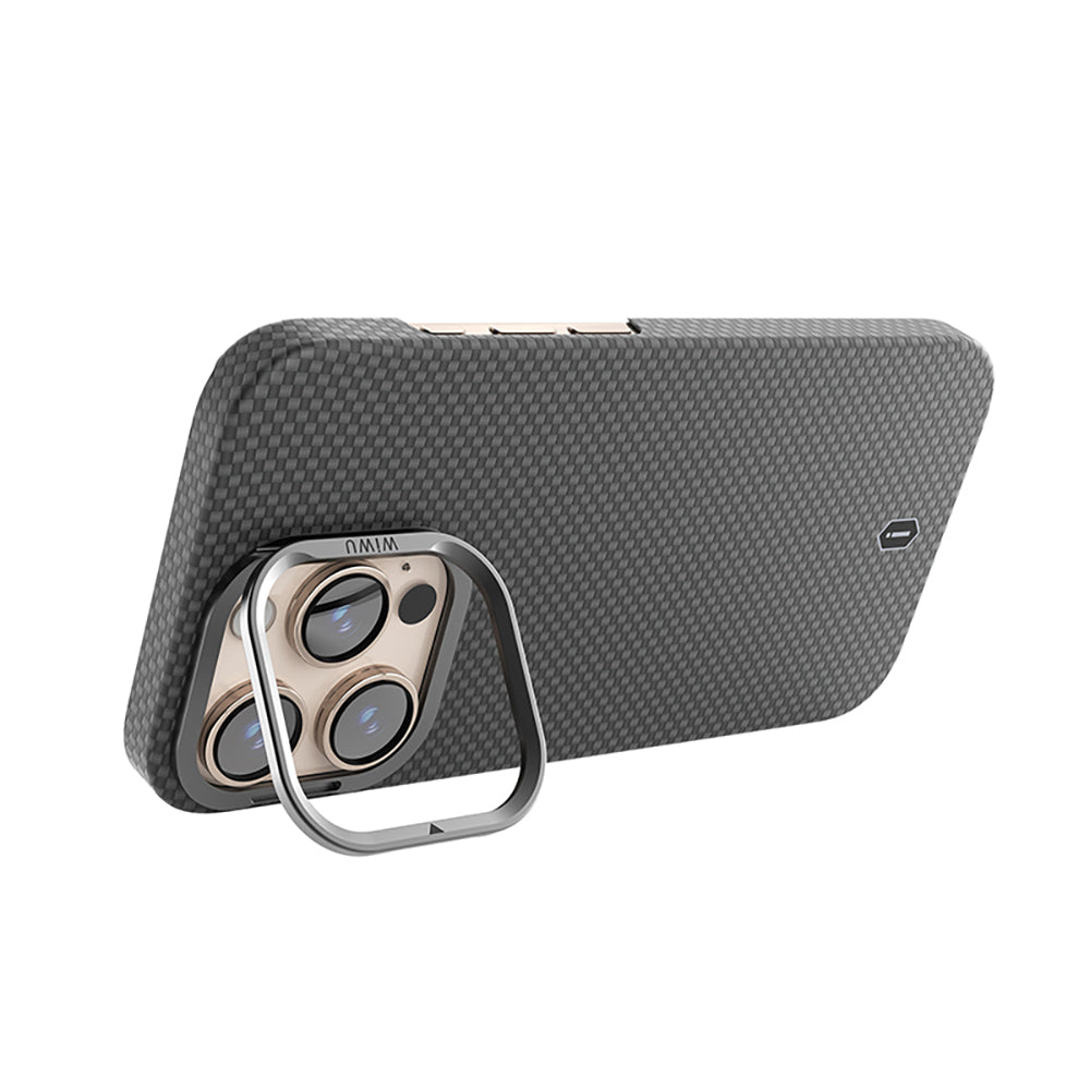 Kamera Standlı Aramid Fiber Karbon iPhone 16 Pro Max Magsafe Uyumlu Kılıf