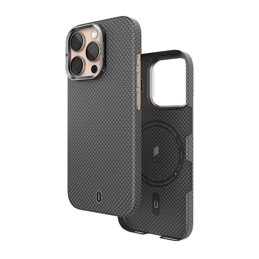 Kamera Standlı Aramid Fiber Karbon iPhone 16 Pro Max Magsafe Uyumlu Kılıf