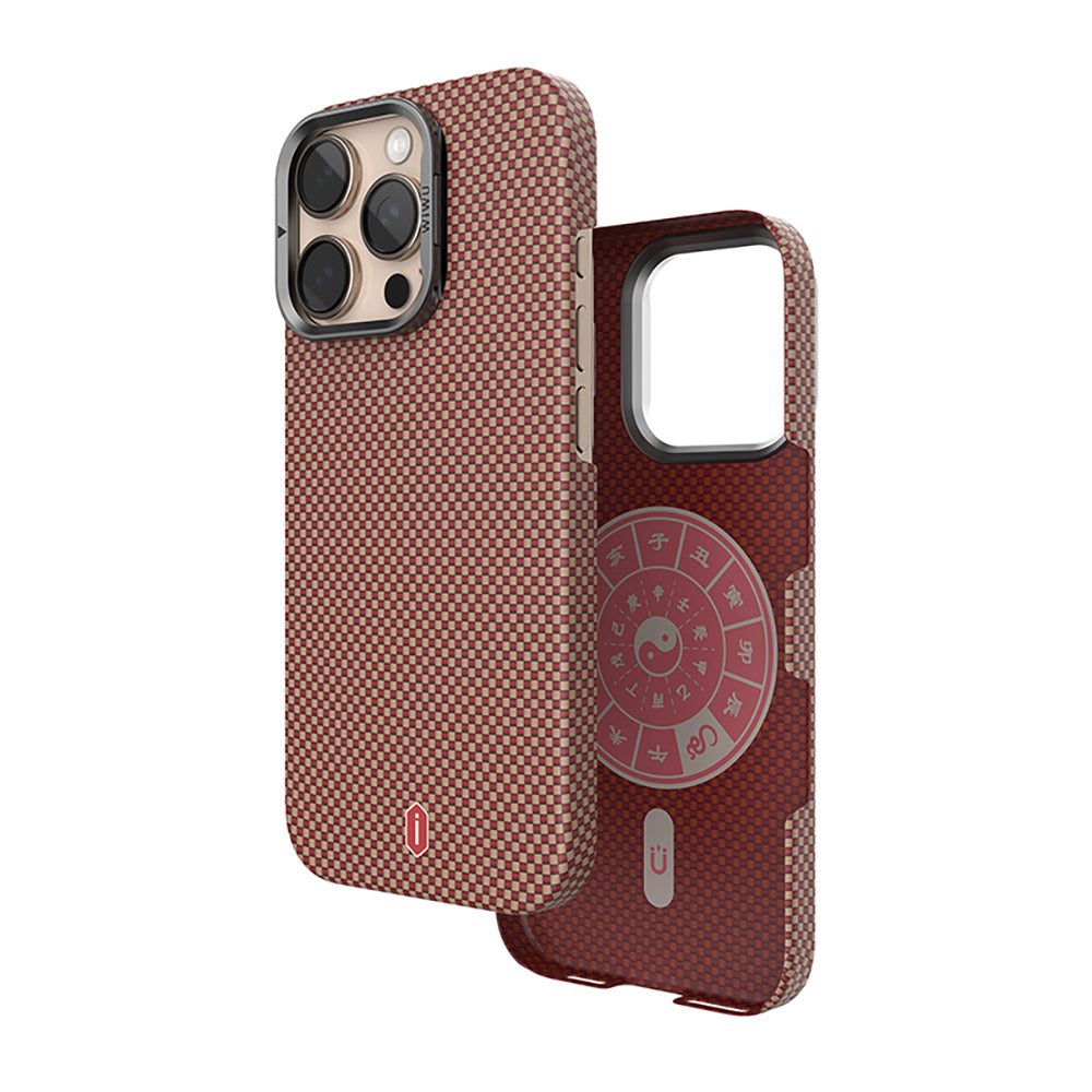 Kamera Standlı Aramid Fiber Karbon iPhone 16 Pro Max Magsafe Uyumlu Kılıf