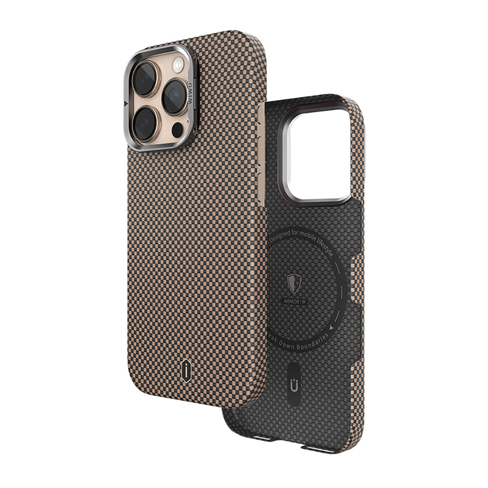 Kamera Standlı Aramid Fiber Karbon iPhone 16 Pro Max Magsafe Uyumlu Kılıf