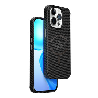 LCC-107 Karbon Fiber Magsafe uyumlu Kamera Korumalı iPhone 15 Pro Max Kılıf