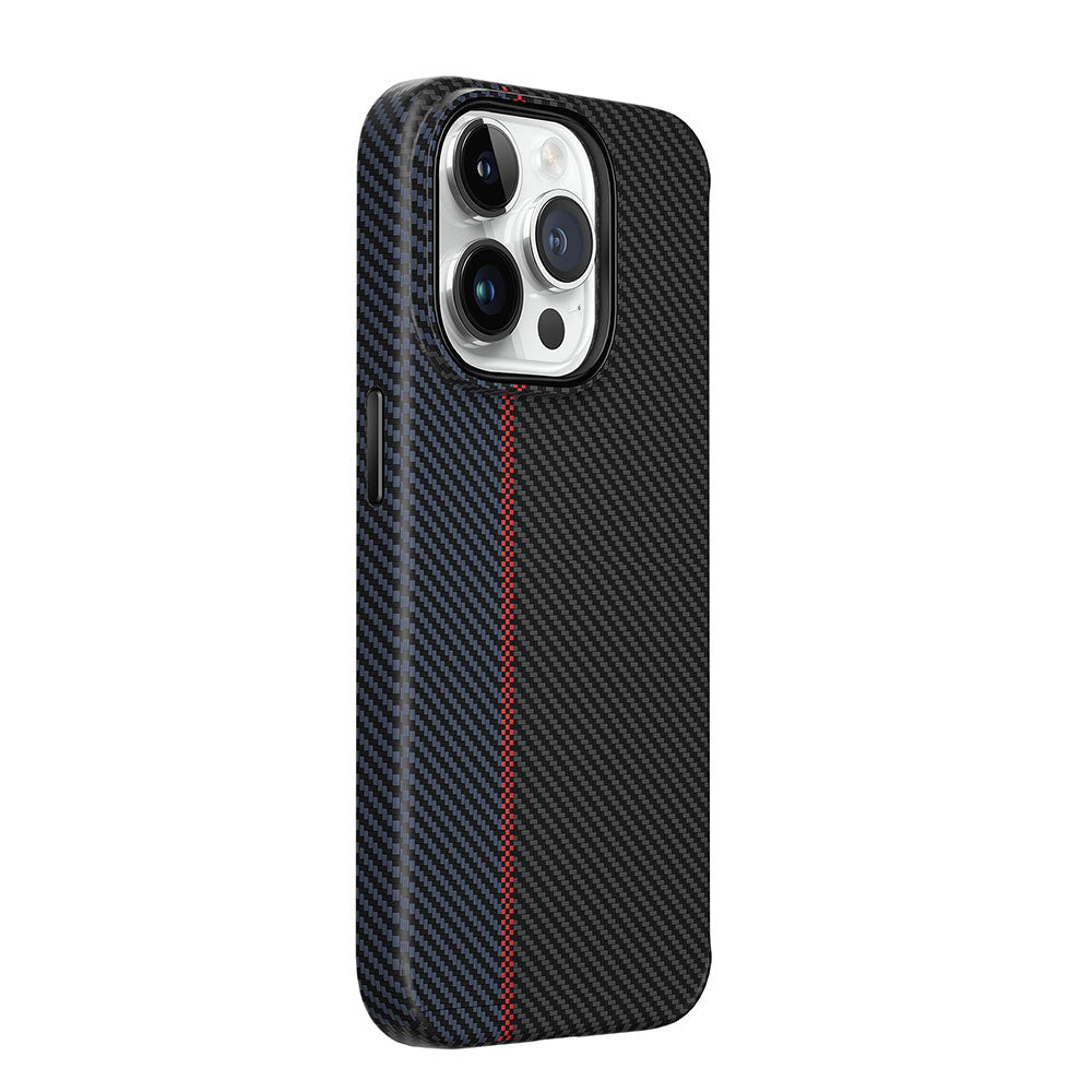 LCC-107 Karbon Fiber Magsafe uyumlu Kamera Korumalı iPhone 15 Pro Max Kılıf