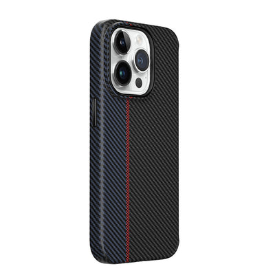 LCC-107 Karbon Fiber Magsafe uyumlu Kamera Korumalı iPhone 15 Pro Max Kılıf