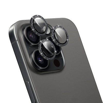 LG-006 Diamond Kolay Uygulamalı iPhone 16 Pro Max Kamera Lens Koruyucu
