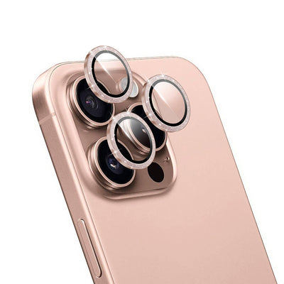 LG-006 Diamond Kolay Uygulamalı iPhone 16 Pro Max Kamera Lens Koruyucu