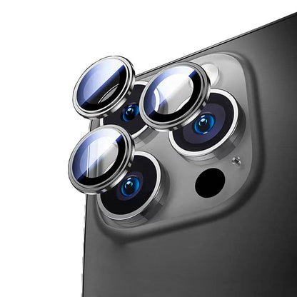 Metal Çerçeveli iPhone 15 Pro Kamera Lens Koruyucu