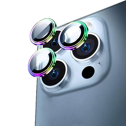 Metal Çerçeveli iPhone 15 Pro Max Kamera Lens Koruyucu