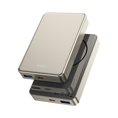 P15-1 MagSafe Uyumlu 10000mAh 15W Kablosuz Şarjlı Ultra İnce Powerbank