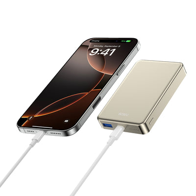 P15-1 MagSafe Uyumlu 10000mAh 15W Kablosuz Şarjlı Ultra İnce Powerbank