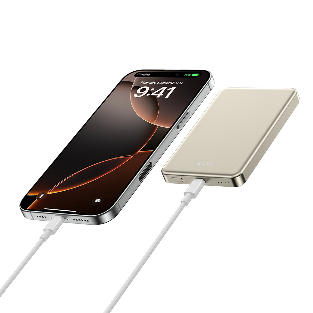 P15 MagSafe Uyumlu 5000mAh 15W Kablosuz Şarjlı Ultra İnce Powerbank