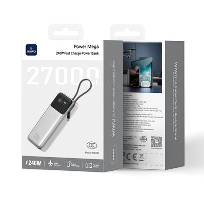 PM-201 Power Mega 27000mAh 240W PD Hızlı Şarjlı Powerbank