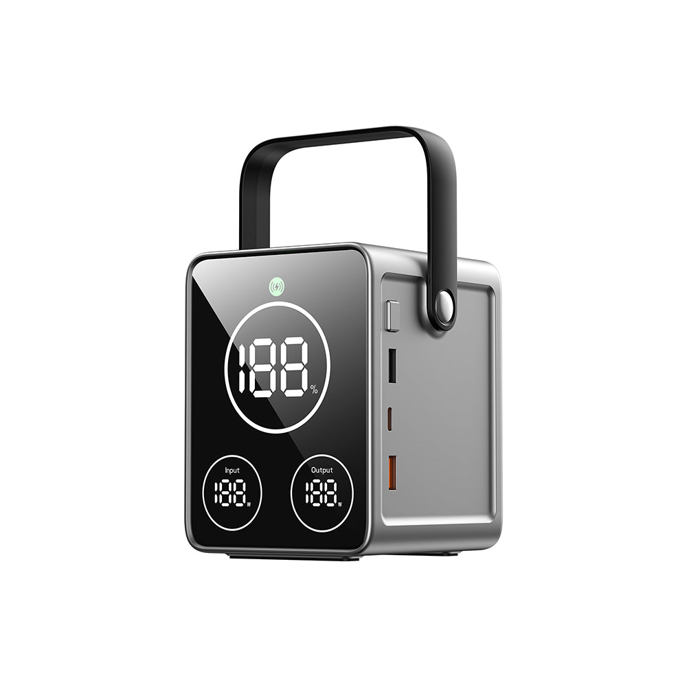 PS300 50000mAh 5'i 1 Arada M-safe Power Station Powerbank 100W PD 60W Dahili Kablolu