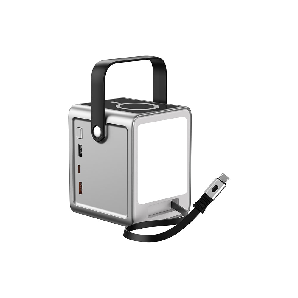 PS300 50000mAh 5'i 1 Arada M-safe Power Station Powerbank 100W PD 60W Dahili Kablolu