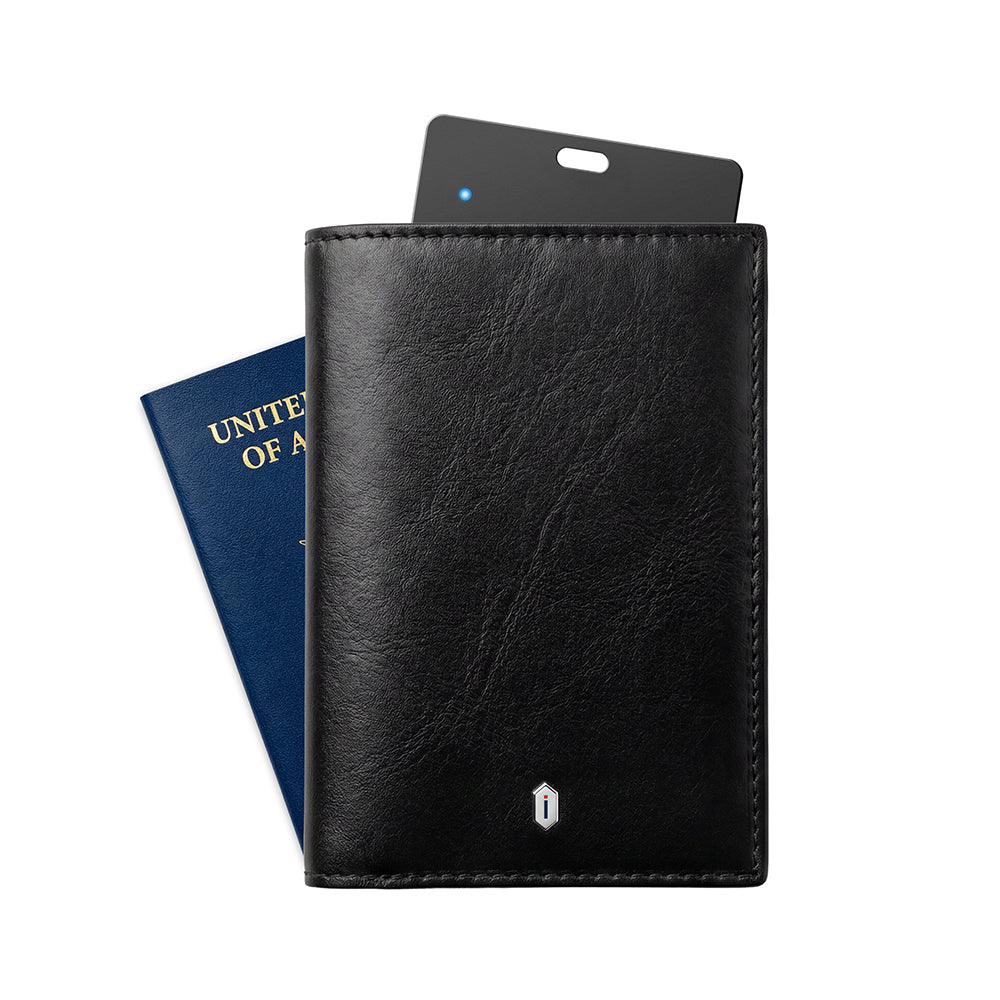 Royal Passport Wallet iOS ve Android Uyumlu RFID Akıllı Takip Özellikli PU Deri Cüzdan