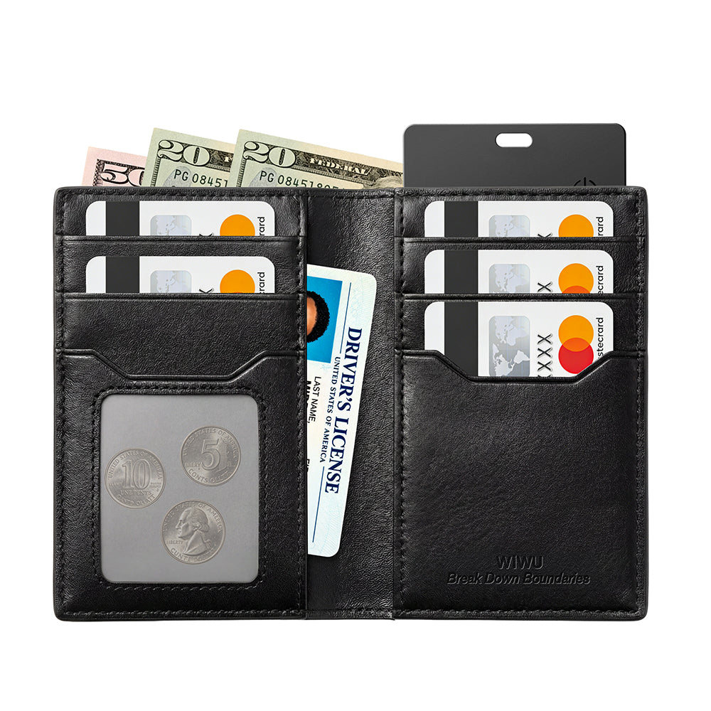 Royal Wallet iOS ve Android Uyumlu RFID Akıllı Takip Özellikli PU Deri Cüzdan