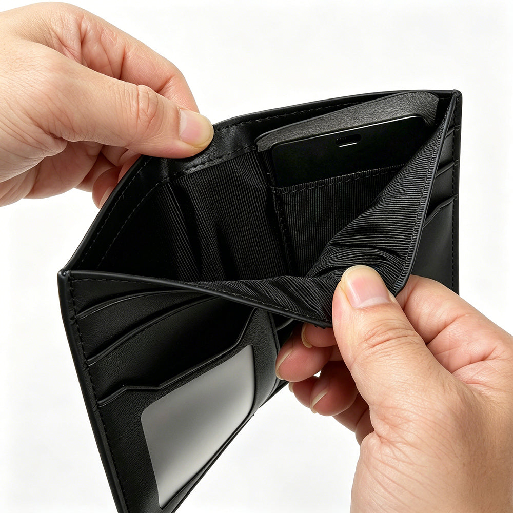 Royal Wallet iOS ve Android Uyumlu RFID Akıllı Takip Özellikli PU Deri Cüzdan