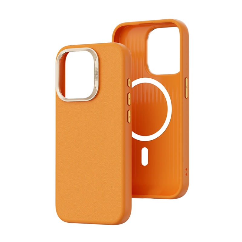 SP-019 iPhone 15 Pro Magsafe Uyumlu Vegan Deri Kılıf