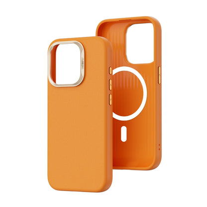 SP-019 iPhone 15 Pro Max Magsafe Uyumlu Vegan Deri Kılıf