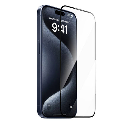 SQ-008 Easy Install iPhone 15 Temperli Cam Ekran Koruyucu