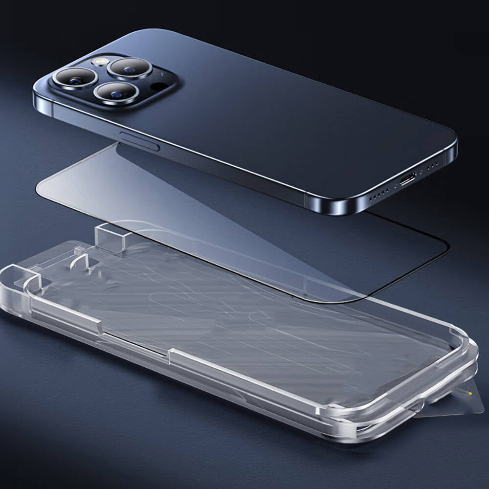 SQ-008 iPhone 15 Oleofobik Ekran Koruyucu + Uygulama Aparatı