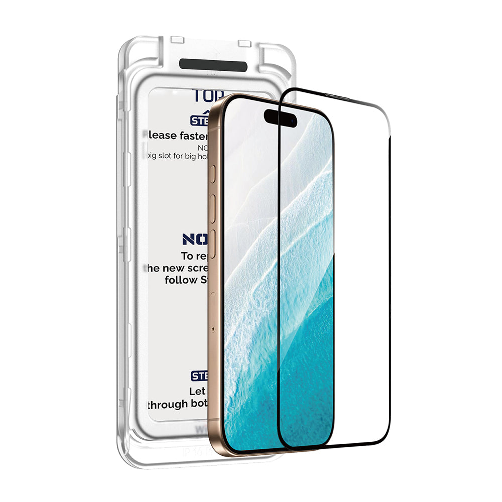 SQ-008 Oleofobik Kolay Uygulama Aparatlı iPhone 17 Pro Ekran Koruyucu
