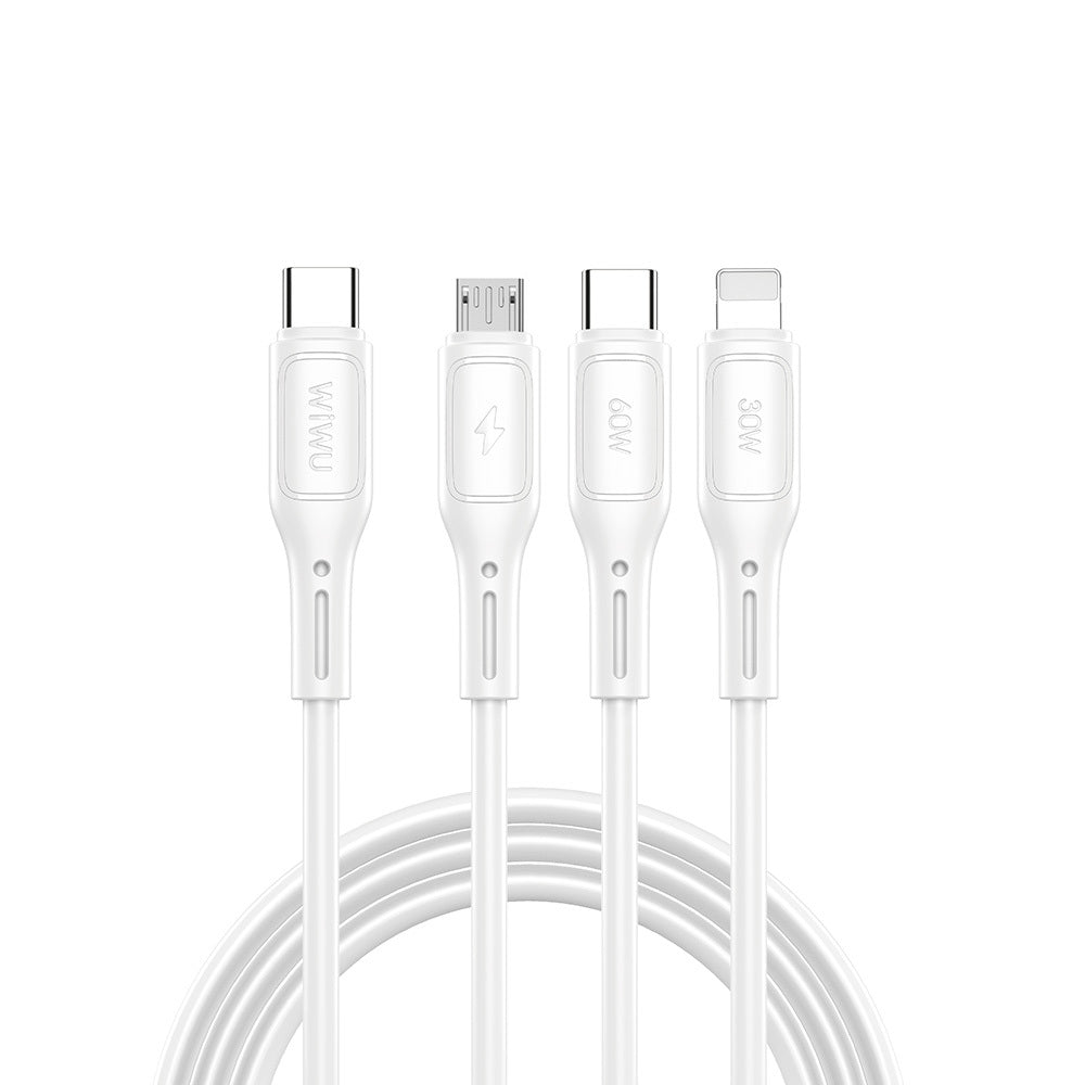 Starlink Wi-C046E 3in1 USB-A to Lightning – Type-C – Micro 60W Şarj ve Data Kablosu 1.2M