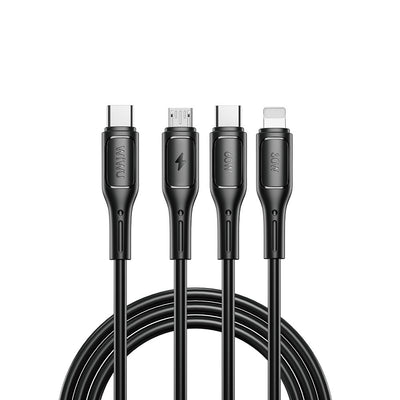 Starlink Wi-C046E 3in1 USB-A to Lightning – Type-C – Micro 60W Şarj ve Data Kablosu 1.2M