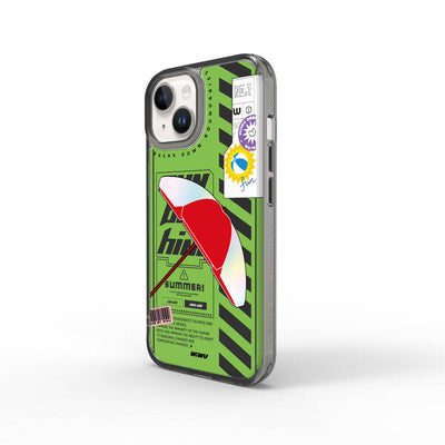 Summer Serisi Çift Katman Desenli iPhone 15 Kılıf