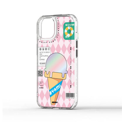 Summer Serisi Çift Katman Desenli iPhone 15 Pro Kılıf