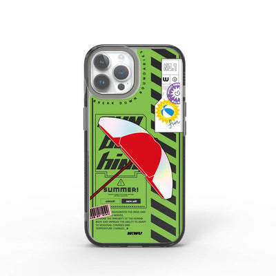 Summer Serisi Çift Katman Desenli iPhone 15 Pro Kılıf