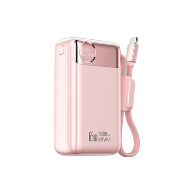 T132 Power Plus Serisi 12000mAh 65W PD Dahili Kablolu Powerbank