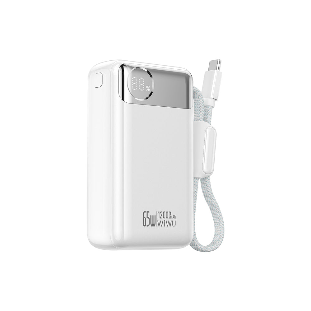 T132 Power Plus Serisi 12000mAh 65W PD Dahili Kablolu Powerbank