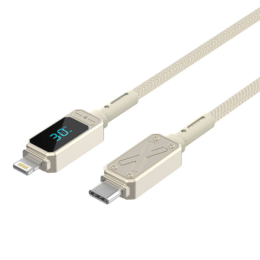 Wi-C038 Titan LED Göstergeli Type-C to Lightning PD Şarj ve Data Kablosu 30W 1,2 m